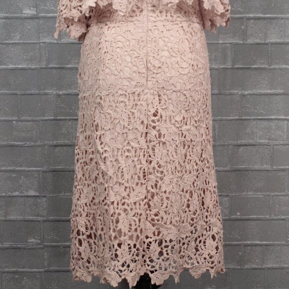 Revolve J.O.A. Blush Pink Crochet Lace Dress - Picture 8 of 14